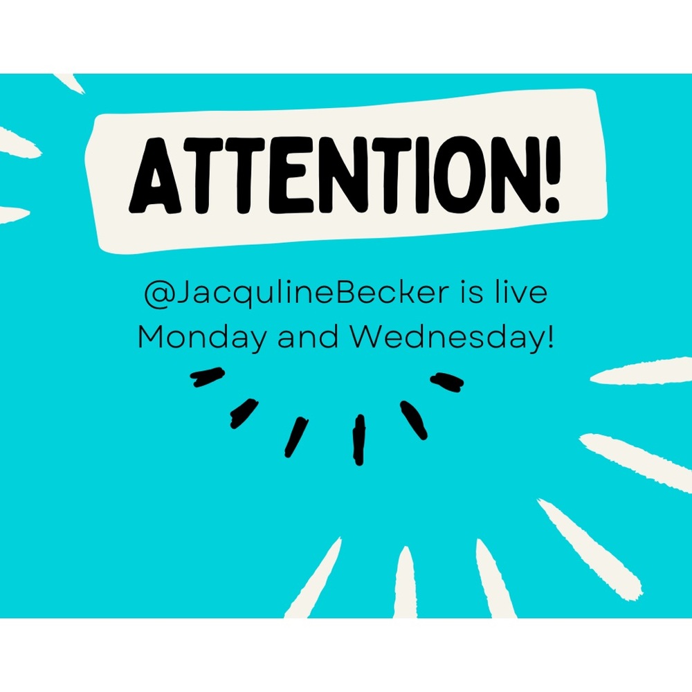 I’ll be going live Monday and Wednesday